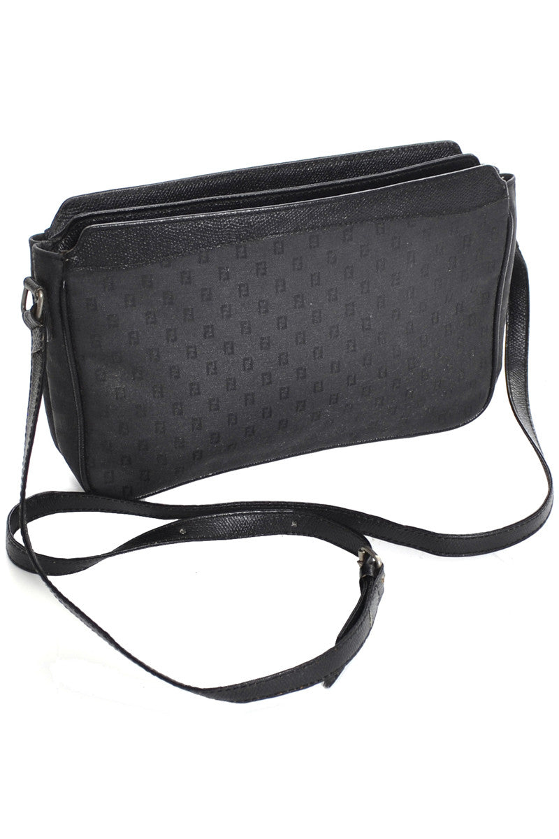 FENDI Fendace Shoulder Bag Leather Black 7AS095 | eBay