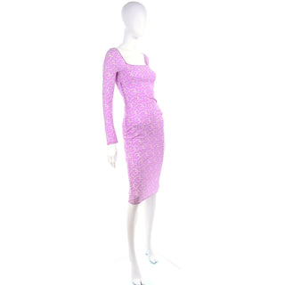 1998 Gianni Versace Couture Vintage Lavender Silk Runway Dress