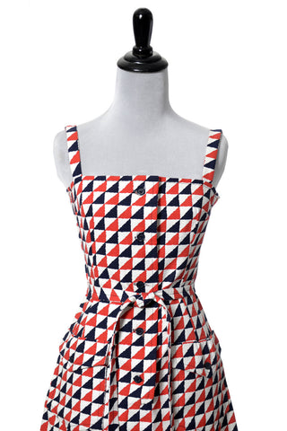 Givenchy Geometric vintage dress Made in France as NEW - Dressing Vintage