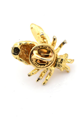 Gold Vintage Bee Pin with Flutter Wings