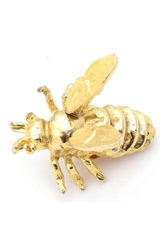 Gold Vintage Bee with Flutter Wings Trembler