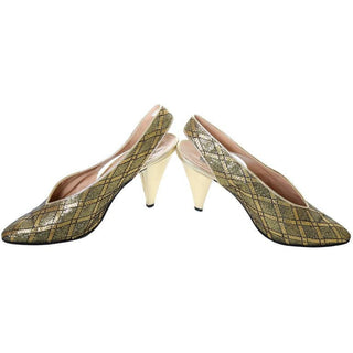 Maud Frizon vintage gold slingback heels size 7.5