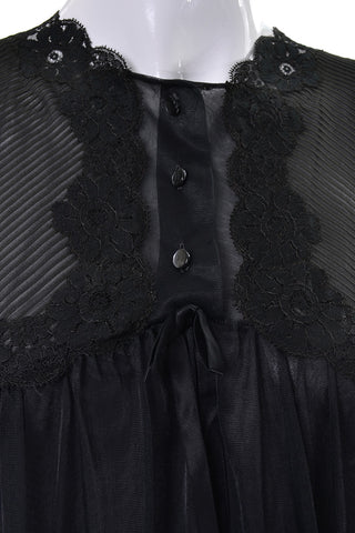 Vintage Gossard Artemis Black Peignoir Gown and Robe