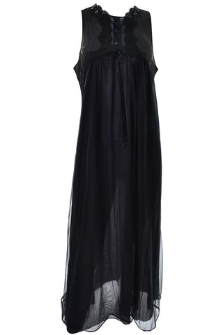 Gossard Artemis Black Peignoir Nightgown Robe