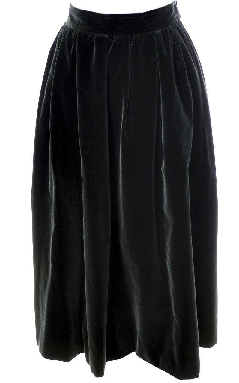 Luxe Green Velvet Yves Saint Laurent Rive Gauche vintage skirt – Modig