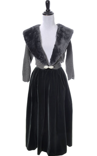 Luxe Green Velvet Yves Saint Laurent Rive Gauche YSL vintage skirt SOLD - Dressing Vintage