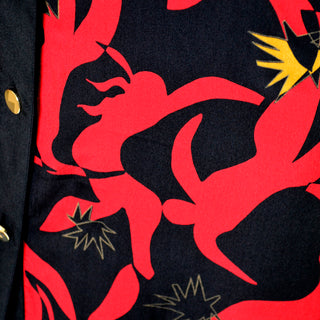 Matisse Print Hanae Mori 1980's Silk Dress