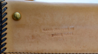 Vintage handbag 1960's handcrafted tooled leather Alice Monogram - Dressing Vintage