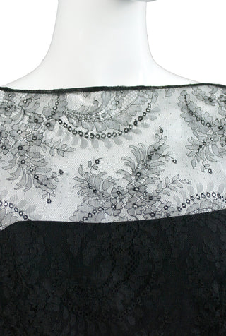 Hannah Troy designer lace silk vintage cocktail dress - Dressing Vintage