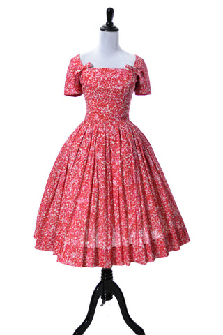 Herbert Sondheim 1950s floral vintage dress SOLD - Dressing Vintage