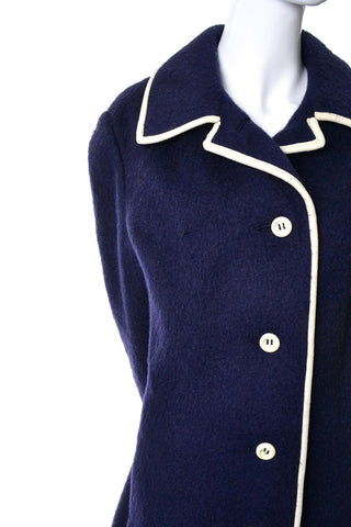 60's Mod Wool and Mohair Blue Coat