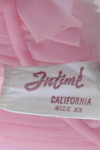 Intime California Vintage Nightgown Robe Peignoir Pink Chiffon