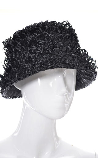 1960s vintage curly raffia It's a Buddy Hat