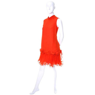 Jack Bryan vintage 1960's chiffon red dress