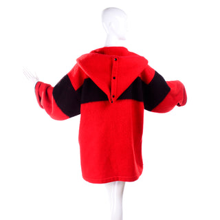 Red and Black wool Jean Charles de Castelbajac coat