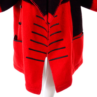 Jean Charles de Castelbajac blanket coat with leather details