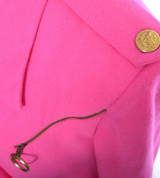 1980's Hot Pink Jonathan Vintage Cashmere Blend Jacket Estate Collection - Dressing Vintage