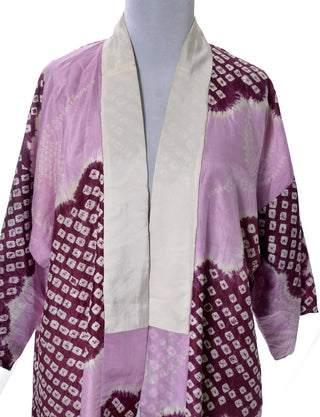 1920's Vintage Kimono Japanese Phoenix Silk Shibori - Dressing Vintage