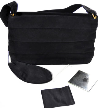 Koret black Suede Koretolope pleated vintage handbag - Dressing Vintage