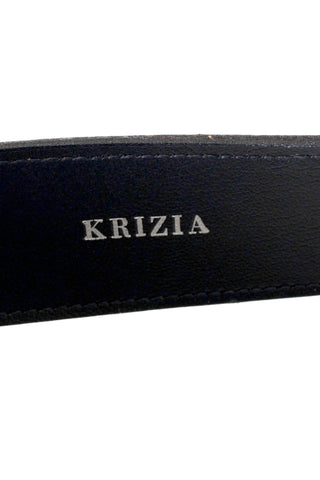 1980s Krizia Extra Long Vintage Brown Leather Belt Japanese