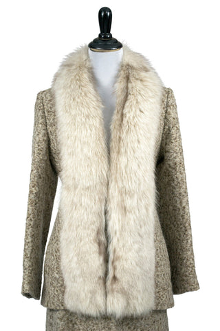 Vintage fur trimmed skirt suit Adolph Schuman for Lilli Ann - Dressing Vintage