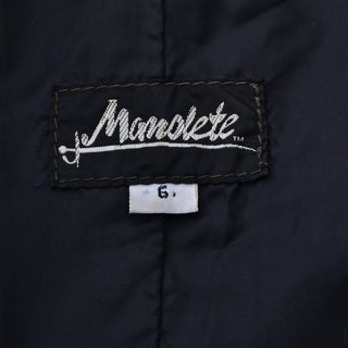 Manolete Black 80s Avant garde Vintage leather dress