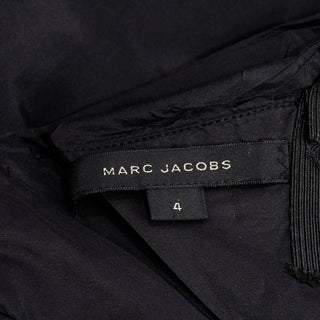 Marc Jacobs Strapless Black Taffeta Tied Open Back Evening Dress