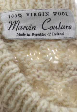 1960s Aran Fisherman's Wool Sweater Vintage Marvin Couture Ireland - Dressing Vintage