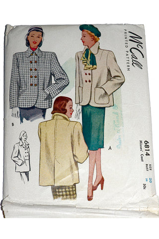 McCall 6814 Sewing Pattern Vintage Jackets