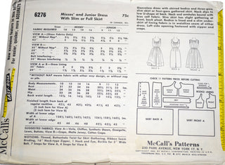 McCall's 6276 uncut vintage dress pattern 32B - Dressing Vintage