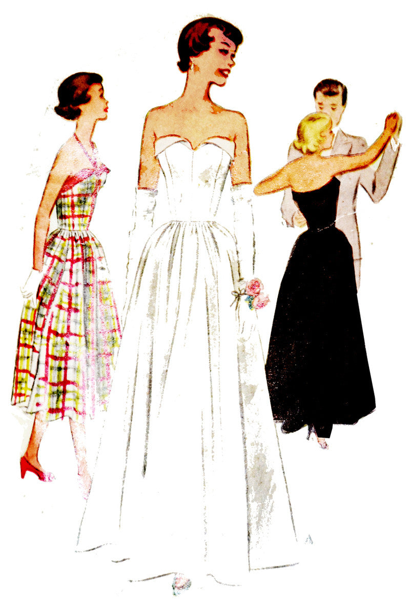 McCall 8235 1950s vintage wedding dress or cocktail dress pattern Modig McCall 8235 1950s vintage wedding dress or cocktail dress pattern Modig