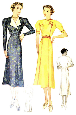 McCall 9132 vintage 1930s dress pattern 34B - Dressing Vintage