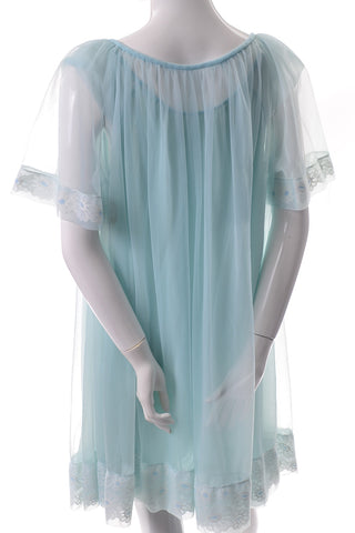 Miss Elaine Vintage 60s Peignoir Nightgown robe 
