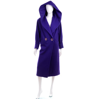 Miss New Yorker Vintage Purple Coat With Hood