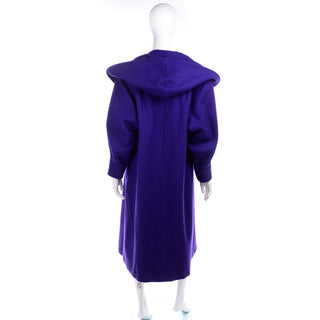 Miss New Yorker Vintage Ladies Purple Coat With Hood