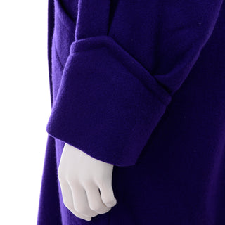 Hooded Vintage Purple Coat With Hood
