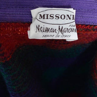 Missoni for Neiman Marcus vintage 1970's plaid wool skirt
