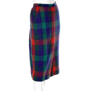 Vintage plaid Missoni skirt with front slit size 10/12