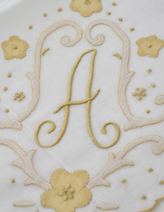 Madeira Vintage A Monogrammed Handkerchief New w/ Tags - Dressing Vintage
