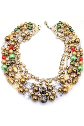 Multi Strand Vintage Bead Necklace 1960s