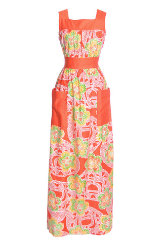 Nalii Honolulu vintage dress tropical maxi