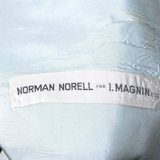 Norman Norell light blue linen dress