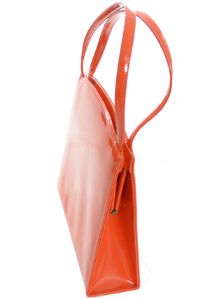 1960s Bright Orange Vintage Handbag Satchel Lenox Bags UNUSED - Dressing Vintage