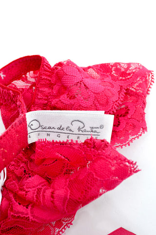 Oscar de la Renta Valentine's Day red lace vintage garter belt