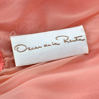 1990's vintage Oscar de la Renta dress label