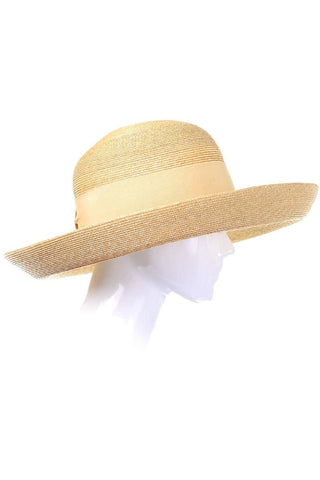 Patricia Underwood Vintage Fine Straw Hat With Ribbon 80s