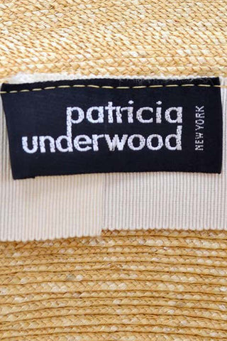 Patricia Underwood New York Vintage Fine Straw Hat With Ribbon