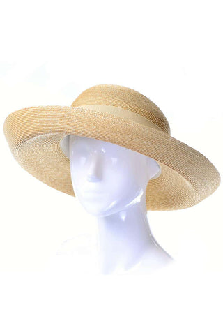 1980s Patricia Underwood Vintage Fine Straw Hat With Ribbon