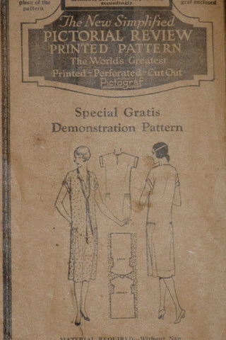 1920s Original Pattern for Vintage Dress New Simplified Pictorial Review 38" Bust - Dressing Vintage