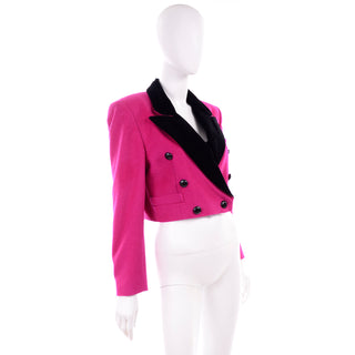 Escada Pink Cropped Vintage Jacket by Margaretha Ley Blazer